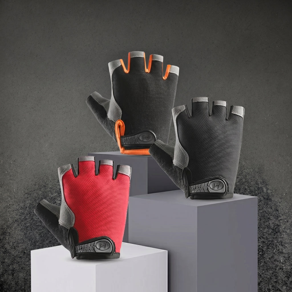 Guantes MTB Semidedos Transpirables Unisex